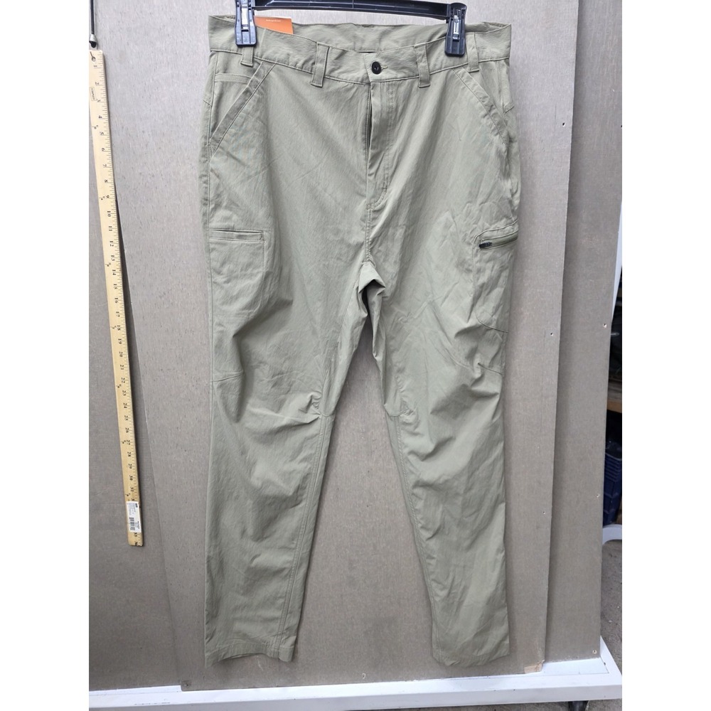 Reel Legends Cargo Pants Mens 38x34 Covert Green UPF 30 Stretch NWT Fishing